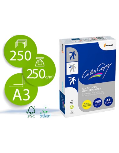 PAPEL BLANCO DIN A3 GLOSSY 250GR 125H COLOR COPY