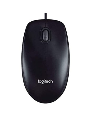 MOUSE LOGITECH NEGRO CON CABLE USB.