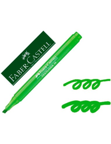 MARCADOR FLUORESCENTE FABER CASTELL TEXTLINER 38 VERDE