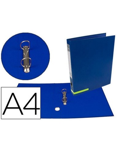 CARPETA LIDERPAPEL 25MM 2 ANILLAS AZUL