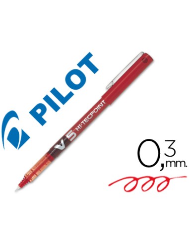 ROLLER PILOT V5 HI-TECPOINT 0,5 ROJO