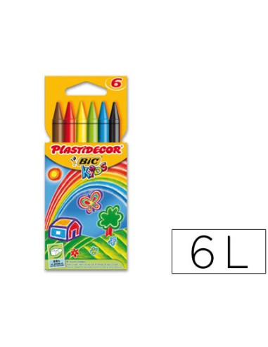 PLASTIDECORS BIC KIDS 6 COLORES