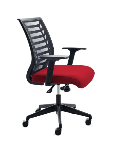 SILLA OFICINA ROCADA RD-907-2 ROJA/NEGRA