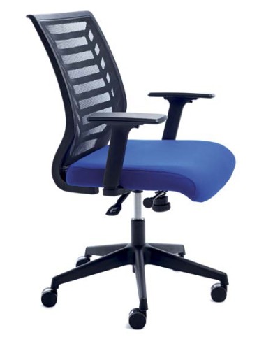 SILLA DE OFICINA OPERATIVA ROCADA RD-907-3 AZUL Y NEGRA