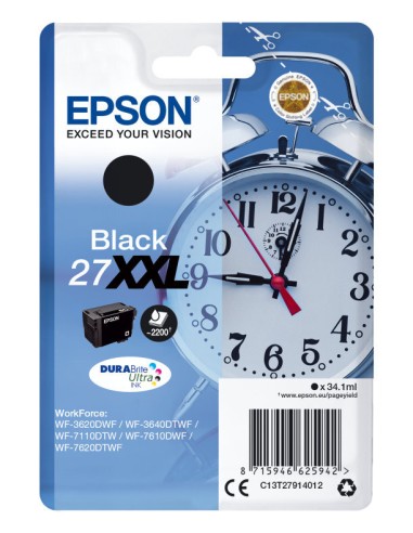 CARTUCHO EPSON 27XXL NEGRO 2200 PÁG