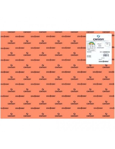 CARTULINA CANSON CORAL 50X65CM. 180GR. 25UDS.