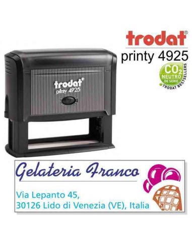 SELLO TRODAT PRINTY 4925 MONOCOLOR 80x25mm.