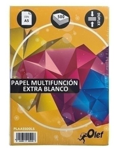 PAPEL BLANCO DIN A5 OLEF DE 80GR PAQUETE DE 500UD