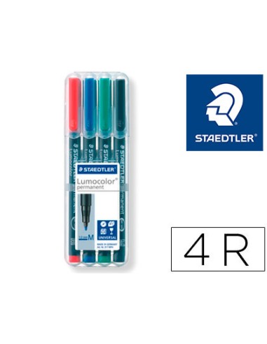 ROTULADOR STAEDTLER LUMOCOLOR PUNTA FIBRA PERMANENTE 317 WP4