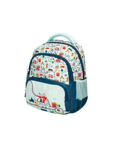 MOCHILA ESCOLAR PEQUEÑA LIDERPAPEL CARS AZUL 350x110x270