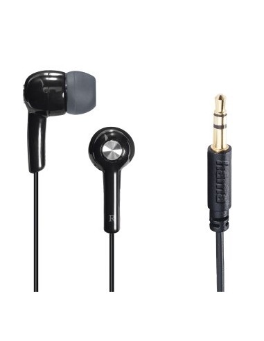 AURICULARES HAMA GLOSS IN-EAR CON MICRO, JACK 3,5 NEGRO