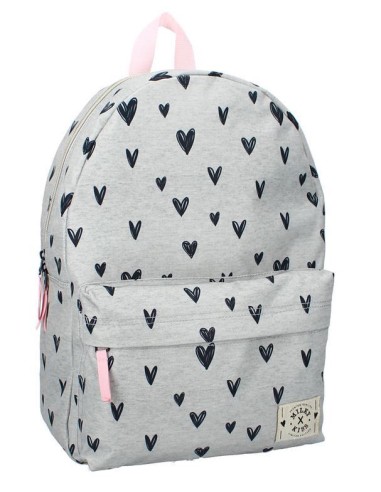 MOCHILA MILKY KISS 39CM HEART GREY